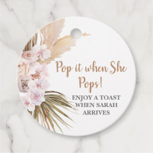 Pop it when She Pops pampas grass Favor Tags