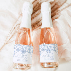 Pop it when she pops Toile Safari animals Sparkling Wine Label