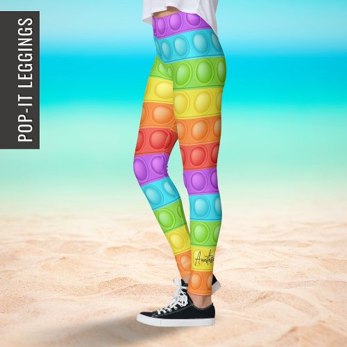 Pop it with your NAME elegant colorful sport yoga Leggings