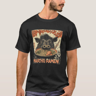 Pop Japanese Art Noodles Lover Wildlife Warthog Ra T-Shirt