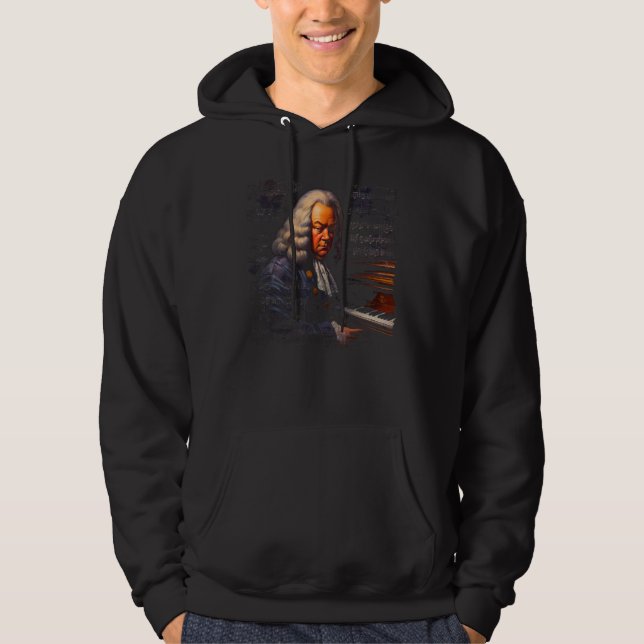 Pop Johann Sebastian Bach Music Piano Pianist Hoodie (Front)
