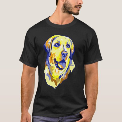 Pop Labrador Retriever Portrait Lab Owner 8 T_Shirt