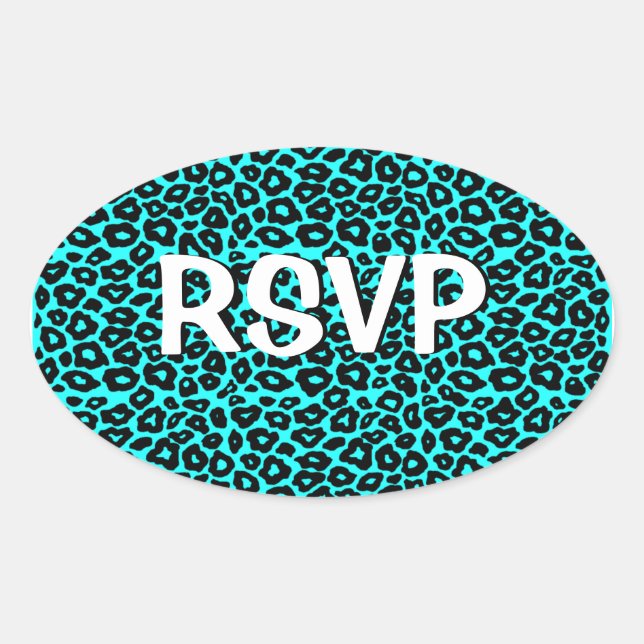 Pop Leopard Oval Sticker (Front)