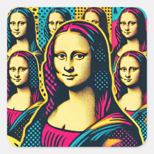 Pop Lisa Square Sticker