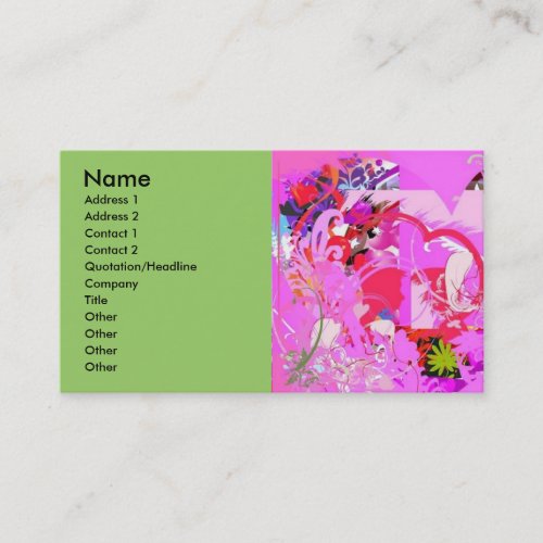 Pop Love Profile Card Business Card Templates