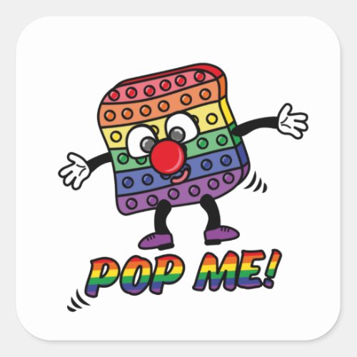 Pop Me Fidget Widget  Square Sticker