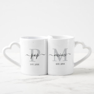 Pop & Mimi Monogram New Grandparents Mug Set