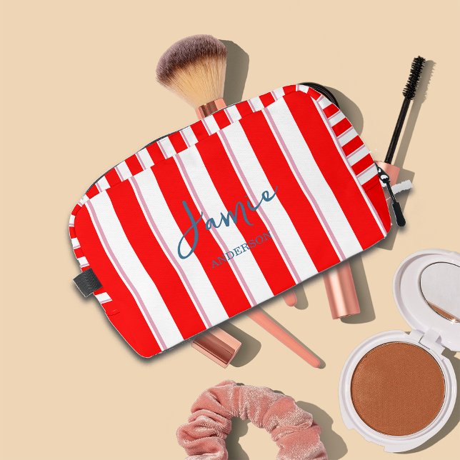 Pop Mix Bold Stripes Cosmetics Toiletry Pencil Bag (Creator Uploaded)