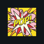 POP Modern Pop Art Typographic Comic Book Canvas Print<br><div class="desc">A modern Pop Art typographic comic book inspired canvas featuring the word POP! Ideal for brightening home or office. Add some zap pow and wham into your world today! Designed by Thisisnotme©</div>