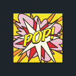 POP Modern Pop Art Typographic Comic Book Canvas Print<br><div class="desc">A modern Pop Art typographic comic book inspired canvas featuring the word POP! Ideal for brightening home or office. Add some zap pow and wham into your world today! Designed by Thisisnotme©</div>