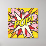 POP Modern Pop Art Typographic Comic Book Canvas Print<br><div class="desc">A modern Pop Art typographic comic book inspired canvas featuring the word POP! Ideal for brightening home or office. Add some zap pow and wham into your world today! Designed by Thisisnotme©</div>