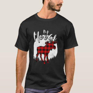 Pop Moose Red Plaid Buffalo Matching Family Pajama T-Shirt