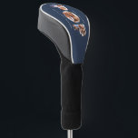 Pop multi photo modern typography navy blue golf head cover<br><div class="desc">Pop multi photo modern contemporary elegant typography child gift. Ideal fathers day,  birthday or christmas gift. Navy blue color can be changed.</div>