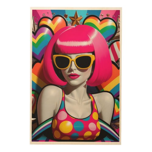 Pop muse wood wall art