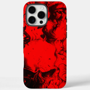 Pop Musician Portraits in Vibrant Red Colors Art iPhone 16 Pro Max Case