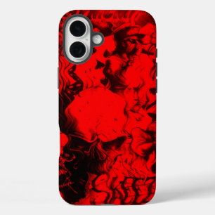 Pop Musician Portraits in Vibrant Red Colors Art  iPhone 16 Plus Case