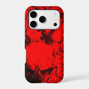 Pop Musician Portraits   Vibrant Crimson & Gold Ab iPhone 17 Pro Case