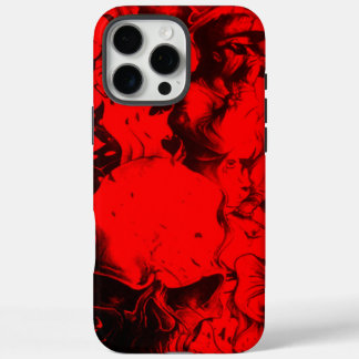Pop Musician Portraits | Vibrant Crimson & Gold Ab iPhone 16 Pro Max Case