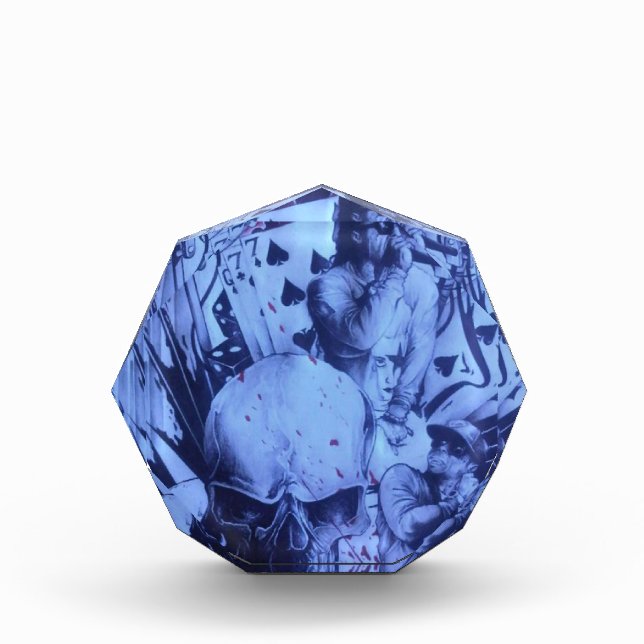 Pop Musicians Blue Purple Art Print Award (Front)