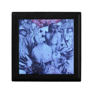 Pop Musicians Blue Purple Art Print Keepsake Box