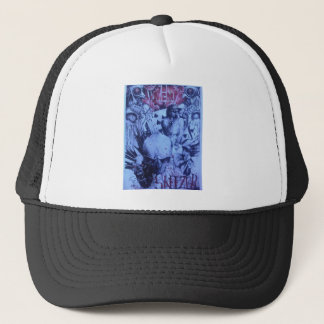 Pop Musicians Blue Purple Art Print Trucker Hat