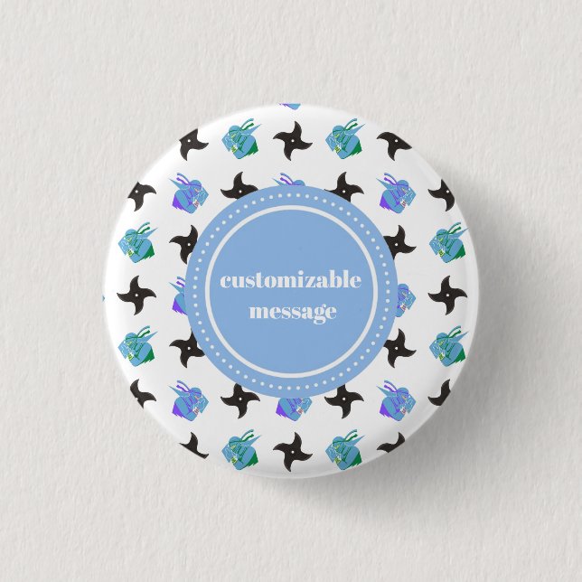 Pop Ninja Throwing Star Button (Front)