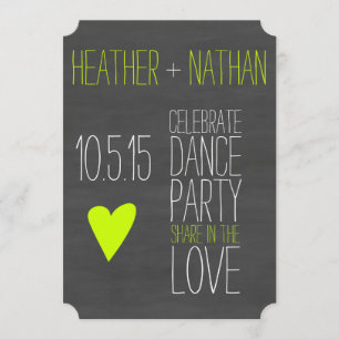Pop Of Color Chalkboard Save The Date