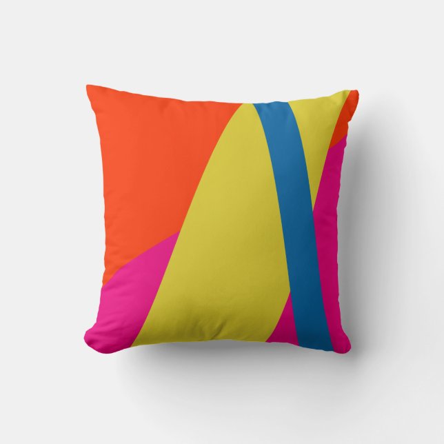 Pop of Colors Throw Pillow (Front)
