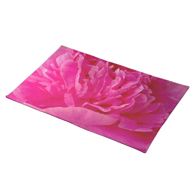 Pop of Pink Peony-COTTON PLACEMAT (On Table)