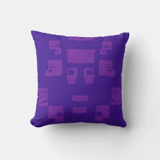 Pop of Pink Squares Throw Pillow