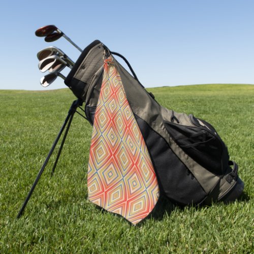 Pop Of Reds Alternative Diamond Pattern Golf Towel