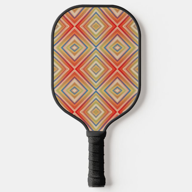 Pop Of Reds Alternative Diamond Pattern Pickleball Paddle (Front)