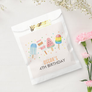 Pop on Over and Chill Ice-cream Kids Birthday Favor Bag
