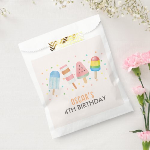 Pop on Over and Chill Ice_cream Kids Birthday Favor Bag