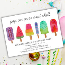 Pop On Over And Chill Popsicle Birthday Party