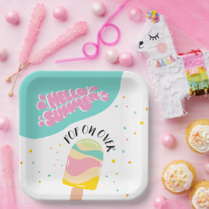 Pop On Over Birthday Party Paper Plates