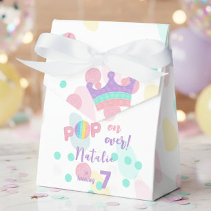 Pop on over! Pastel pop it birthday kid Favor Boxes