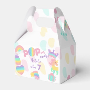 Pop on over! Pastel pop it birthday kid Favor Boxes