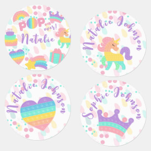 Pop on over! Pastel pop it kid clothing label