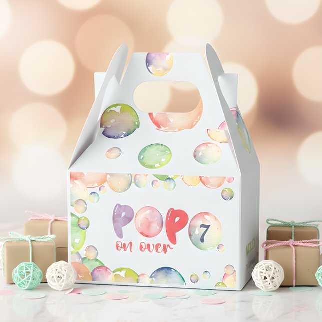 Pop on over! Soap bubbles birthday kid Favor Boxes (Creator Uploaded)