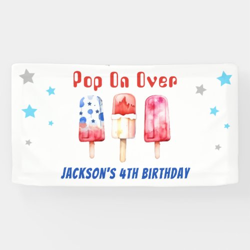 Pop Over Kids Summer Popsicle Birthday Banner