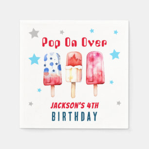 Pop Over Kids Summer Popsicle Birthday Napkins