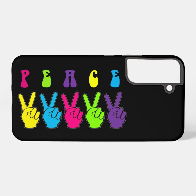 Pop Peace Hands Samsung Galaxy Case (Back Horizontal)