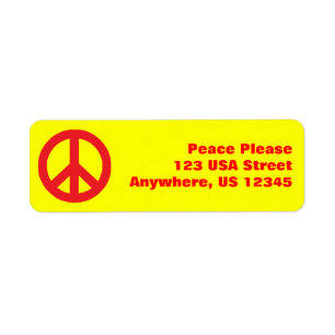 Pop Peace Sign Label