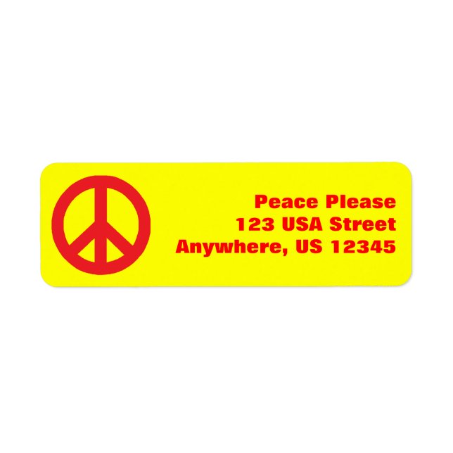 Pop Peace Sign Label (Front)