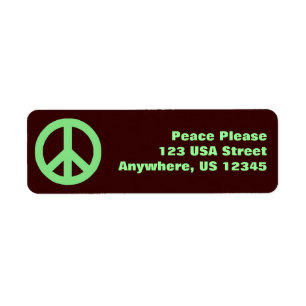 Pop Peace Sign Label