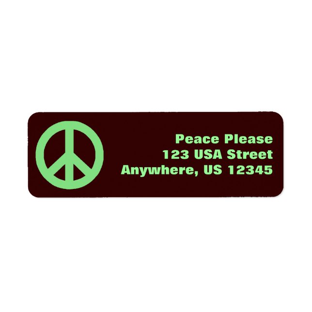 Pop Peace Sign Label (Front)