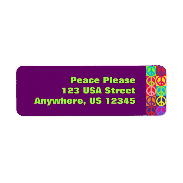 Pop Peace Signs Label (Front)