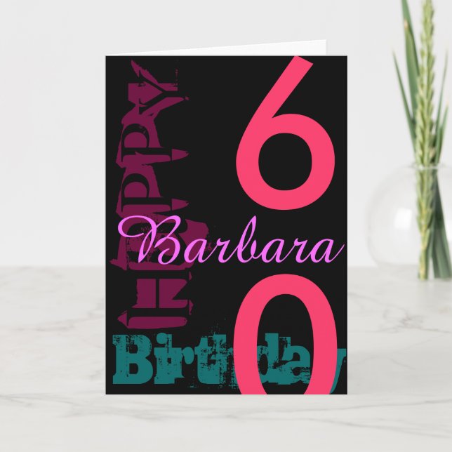 Pop Personalized 60th Birthday Greeting Card (Front)