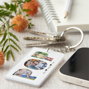 Pop Photo Collage   Grandpa Father's Day Gift Keychain
